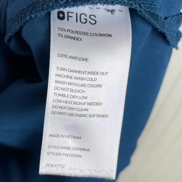 Figs Catarina One Pocket Scrub Top Blue Women's Size Medium FW1000 Nursing - Image 5