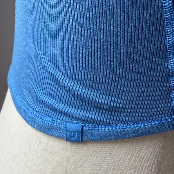 lululemon Ribbed Racerback Crop Tank in Bright Blue - Image 3
