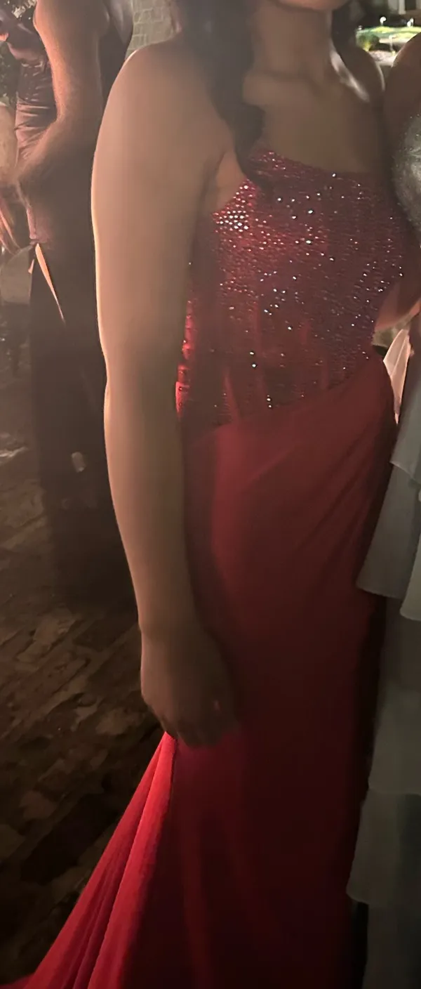 Red Ashley Lauren Prom Dress - Image 3