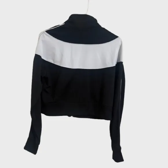 Nike Women's Black and White Bomber Jacket - Image 2