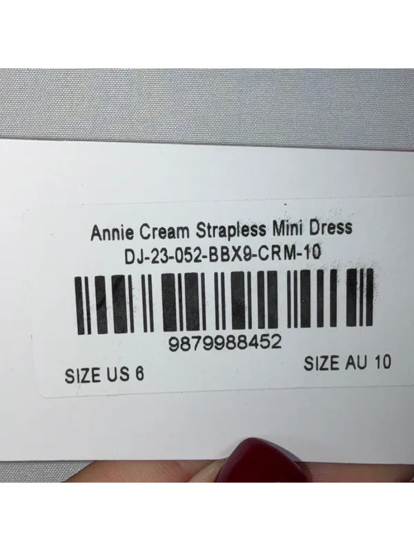 Beginning Boutique Annie Cream Strapless Mini Dress US 6 NWT - Image 7