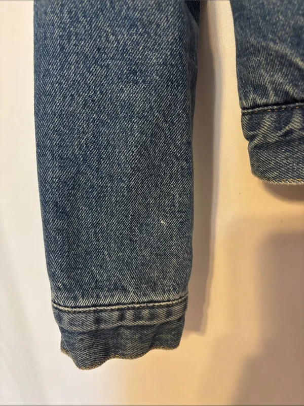 Levi's Sherpa Trucker Denim Jacket Blue Size Small - Image 6