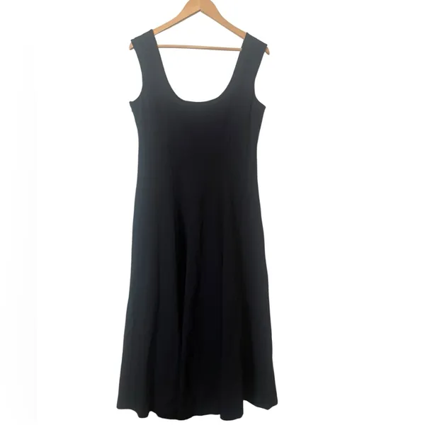 Lands' End Black Sleeveless Midi Dress Size‎ Medium - Image 2