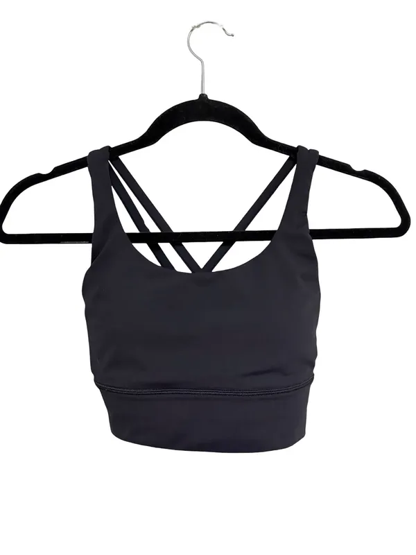 Lululemon Energy Long Line Bra in Black - Size 2 - Image 3