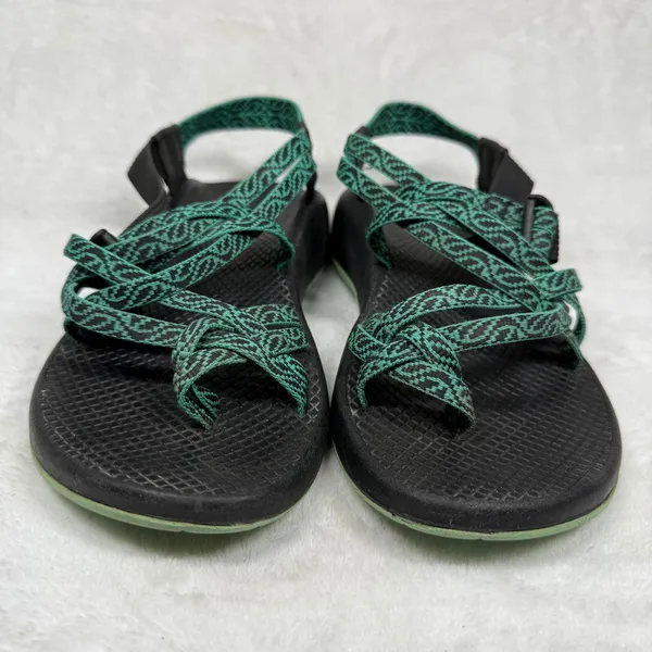 Chaco Z Cloud 2 Womens 9 Sandals Black Green Strappy Toe Loop Hiking J106636 - Image 2