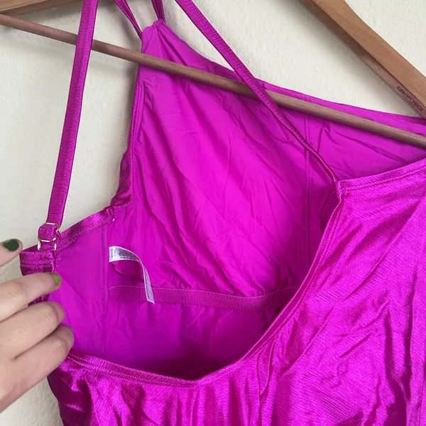 Anthropologie Shiny One Shoulder One Piece Swimsuit - Image 8