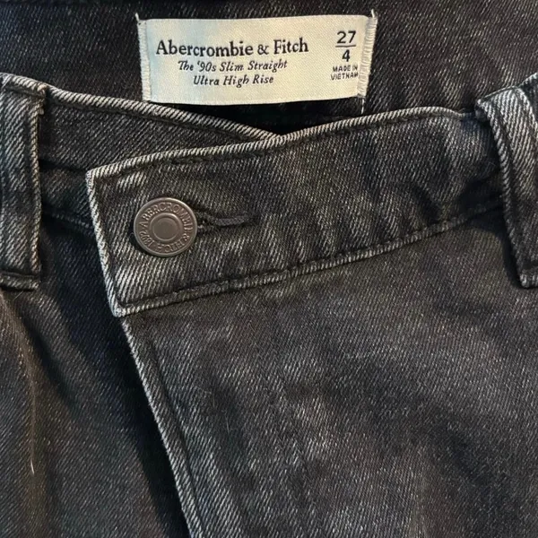 Abercrombie & Fitch A&F Size 27 4 The 90s Slim Straight Ultra High Rise Jeans - Image 3