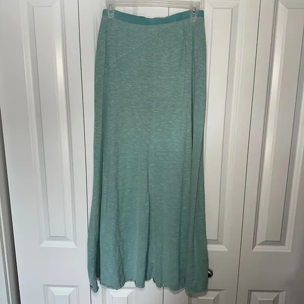 Tommy Bahama Relax Maxi Skirt Womens‎ Small S Green Slub Knit Cotton Light Airy - Image 3
