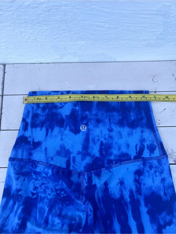 lululemon athletica Blue Tie-Dye Bike Shorts - Image 4