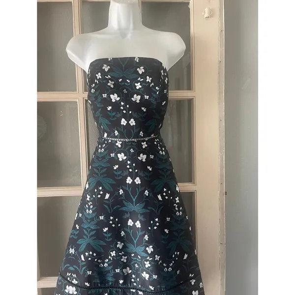 Keepsake Floral Strapless Dress Size L - Image 7