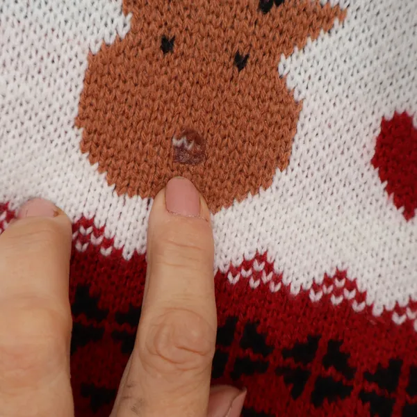 Red Fair Isle Reindeer Christmas Sweater Womens Size S Pom Pom Holiday Knit - Image 5