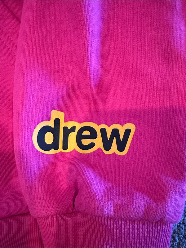 Drew House Hot Pink Oversized Hooded Sweatshirt XS - Image 3