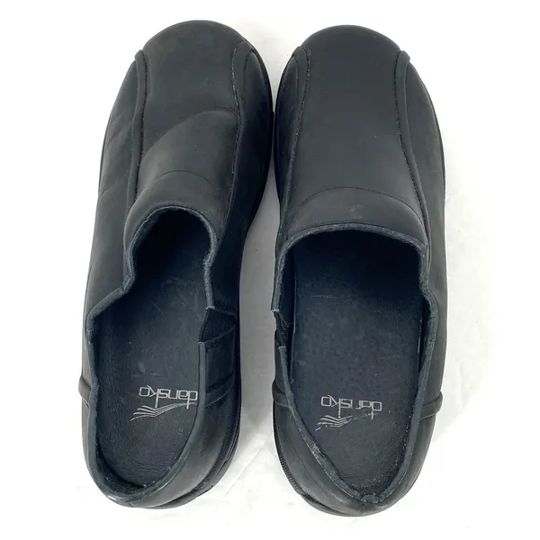 Dansko Calla Black Leather Clogs Comfort Slip On Shoes Women EU 40 - Image 3