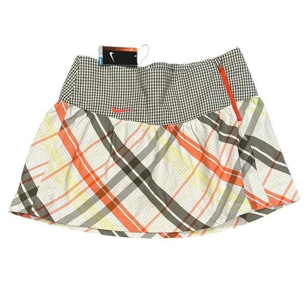 Nike Golf Sport woman’s plaid orange brown skirt 8 Dri-Fit - Image 2