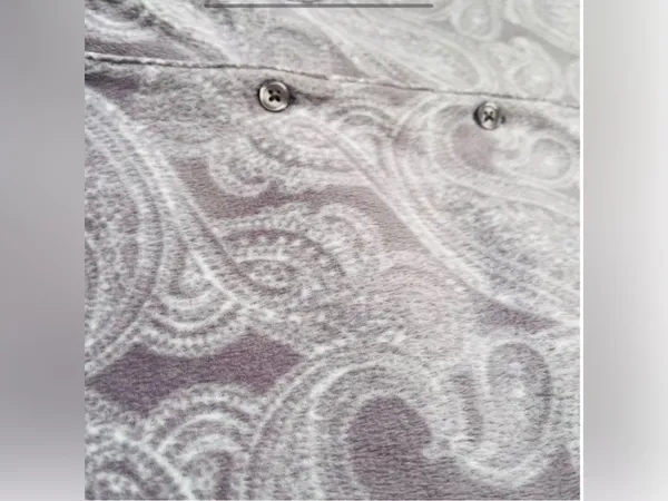Adonna Sleepwear Lilac Purple Paisley Pajamas Button Front Top XXL - Image 4