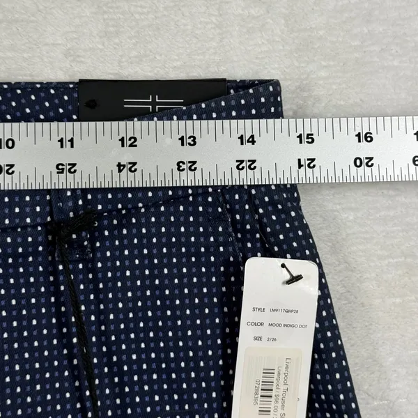 Liverpool Los Angeles Mood‎ Indigo Dot Trouser Shorts Navy Polka Dot 2/26 NEW - Image 6