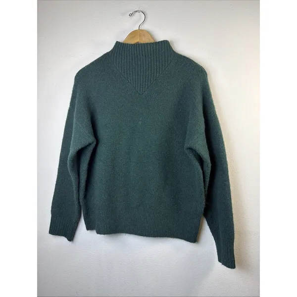 Madewell Women's Dillon Mockneck Sweater Medium Item NC649 green quiet luxury - Image 2