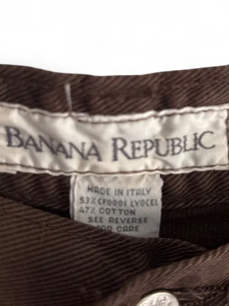 Banana Republic Women’s Wide-Leg Denim Pants in Brown Tencel Cotton Blend Size 6 - Image 4