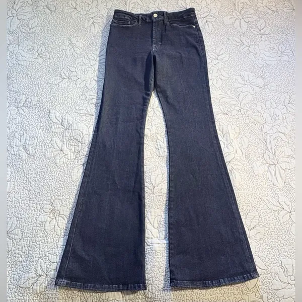 💥FRAME Le One Flare Jeans Dark Indigo Adaptive Stretch Sz 2 Fits 29-34 🧡 - Image 11