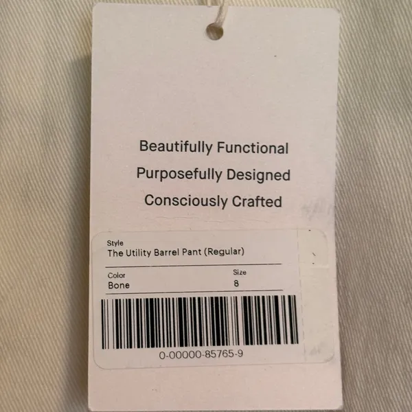 Everlane The Utility Barrel Pant Bone White Organic Cotton High Rise Size 8 NWT - Image 12