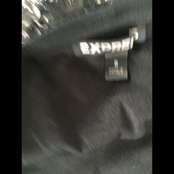 Express Sparkly gunmetal sequin mini skirt - Image 2