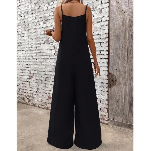 BellanBlue Black Wide-Leg Spaghetti Strap Jumpsuit XL - Image 2