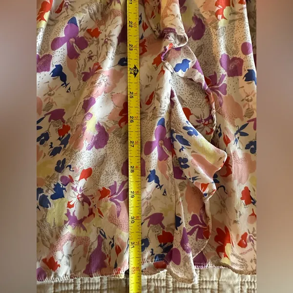 Parker Floral Racerback Silk Spaghetti Strap Mini Dress Size S - Image 11