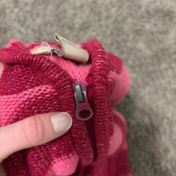 Y2K Early 2000’s Pink Stripe Glitter Sweater Hoodie - Image 6