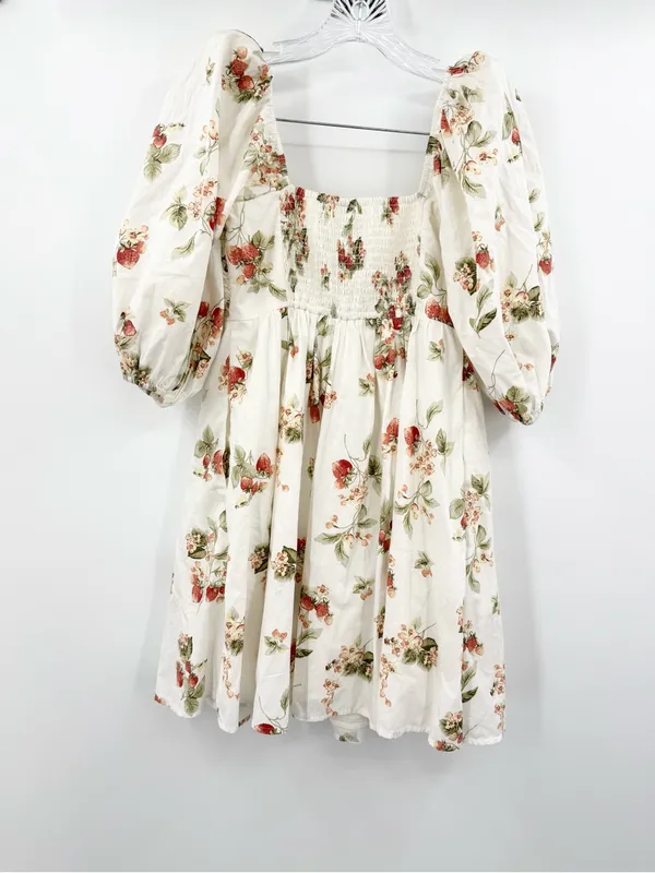 Abercrombie & Fitch Women's Emerson Poplin Puff Sleeve Mini Dress Size‎ ST - Image 3