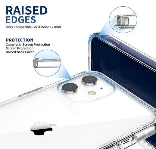 Mkeke Compatible with iPhone 12 Mini Case,Crystal Clear Case Compatible with iPhone 12 Mini 5.4 Inch - Image 4