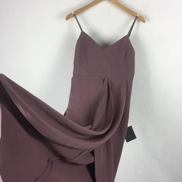 NWT Lulus Reinette Mauve Purple Corset Slip Midi Dress Small Cocktail Wedding - Image 13