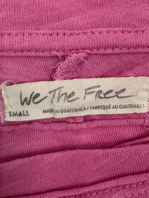 We The Free Long Sleeve T-Shirt Size Small Pink Cotton Distressed - Image 2