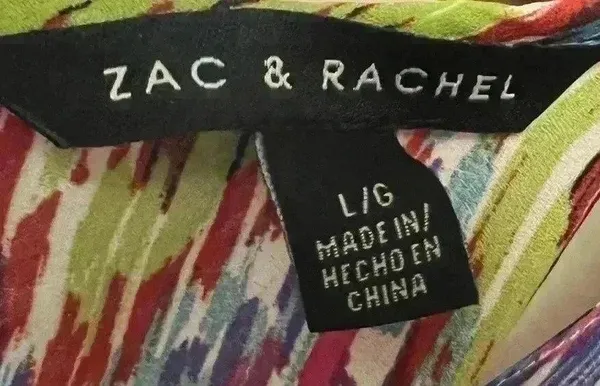 Zac & Rachel stacked multi color halter flowy blouse. Large - Image 6