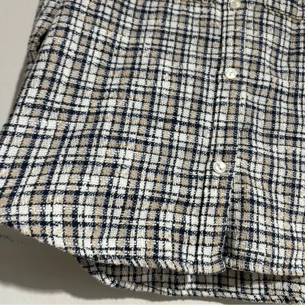 Abercrombie & Fitch Plaid Oversized Button Front Shirt Jacket Small - Image 3