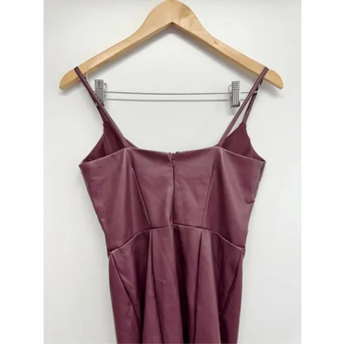 Steve Madden Mini Dress in‎ Cordovan Faux Leather Size 2 Sleeveless NWT - Image 8