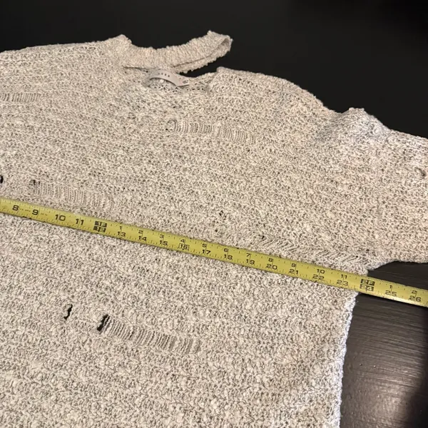 Lush clothing distressed Cozy Gray Women's Sweater‎ - Image 6