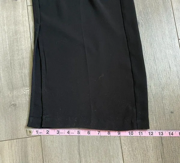 Who What Wear black wide leg slit high waist trousers pants - Image 11