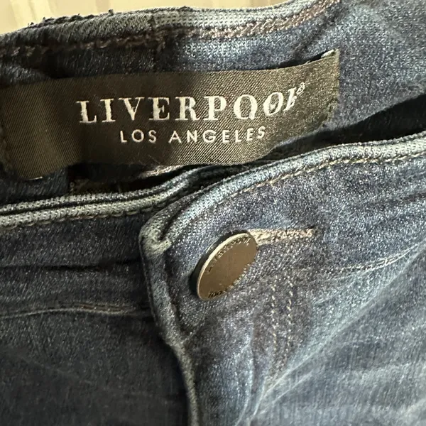 Liverpool Kennedy Straight Jeans Women 12/31 Dark Blue Halifax High Rise Stretch - Image 4
