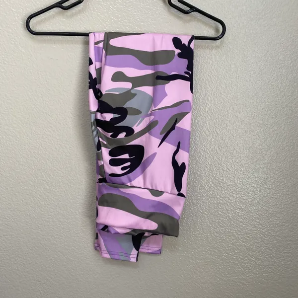 Stretchy Workout Leggings Pink Size L - Image 4