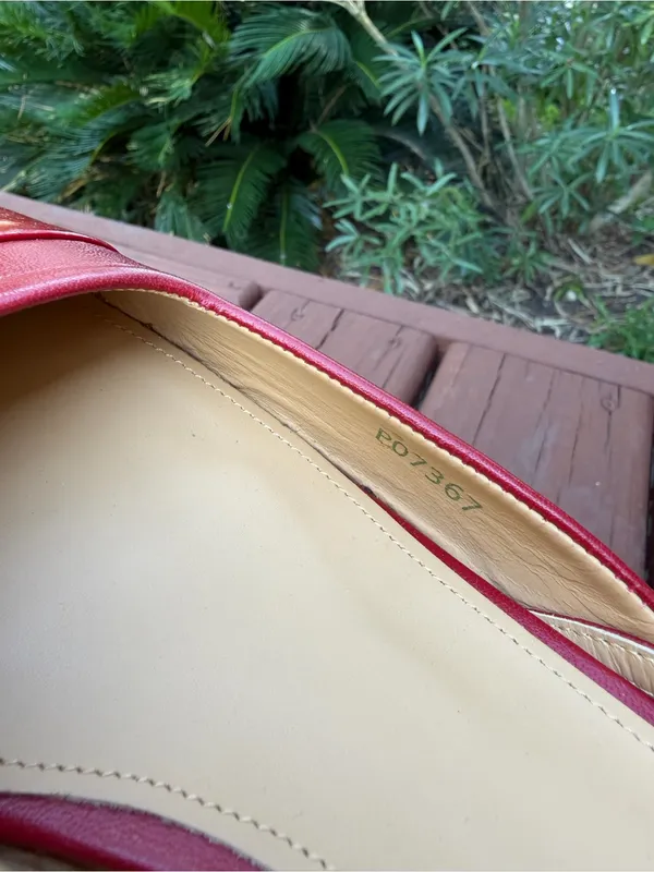 ALOHAS Lindy Bliss Red Leather Slingback Pumps Size 6 $170 - Image 9