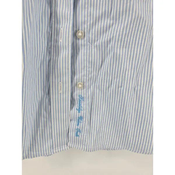 Robert Graham‎ Button Down Womens S Blue White Striped Contrast Trim Long Sleeve - Image 2