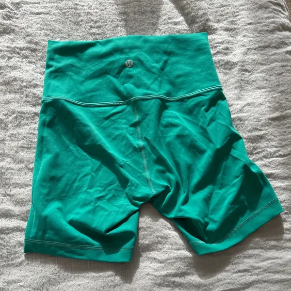lululemon athletica tropics tone Teal Bike Shorts - Image 7