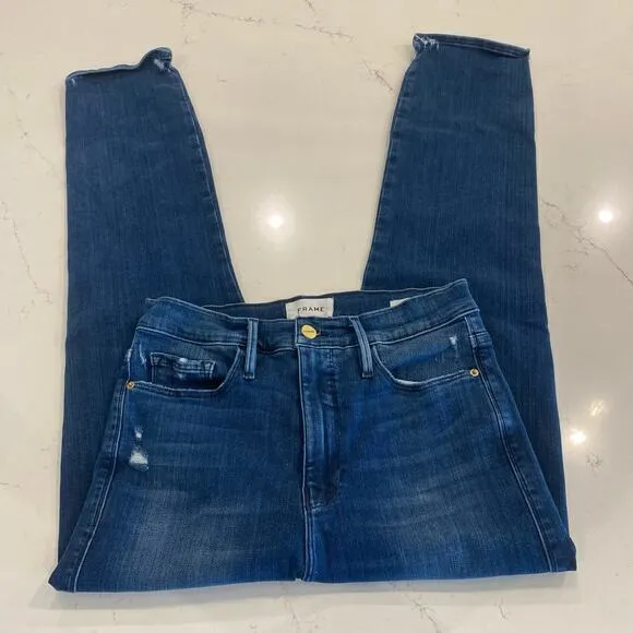 FRAME Le Sylvie Crop Jeans in‎ Edgewater Chew Size 29 - Image 3