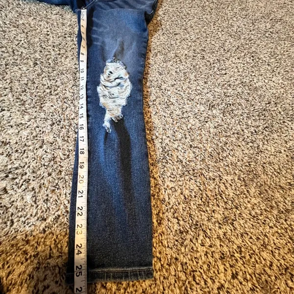 Good American‎ Good Waist Crop Skinny High Rise Jeans Distressed Blue Size 0 25 - Image 6