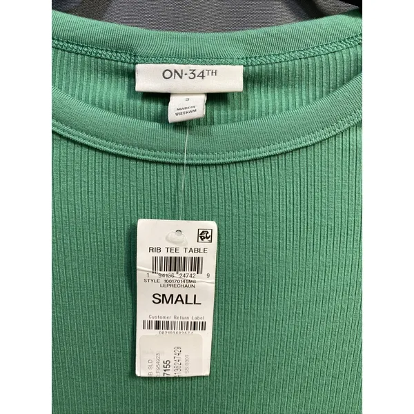 ON 34TH Women's Short-Sleeve Ribbed T-Shirt Size Small (b30.1) - Image 4
