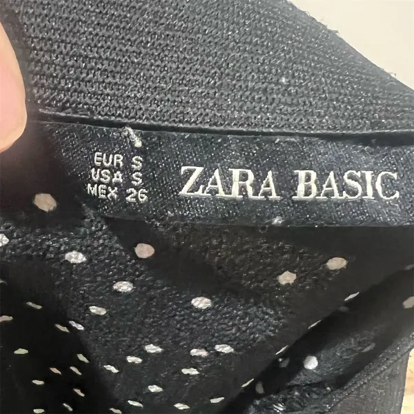 Zara Women's Black Polka Dot Midi Skirt Size Standard S Casual - Image 7