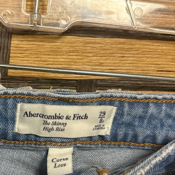 Abercrombie & Fitch Curve Love The Skinny High Rise Jeans Size 8/29‎ - Image 6