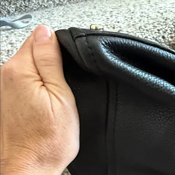 EUC Kate Spade Black Leather Expandable Shoulder Bag - Image 10