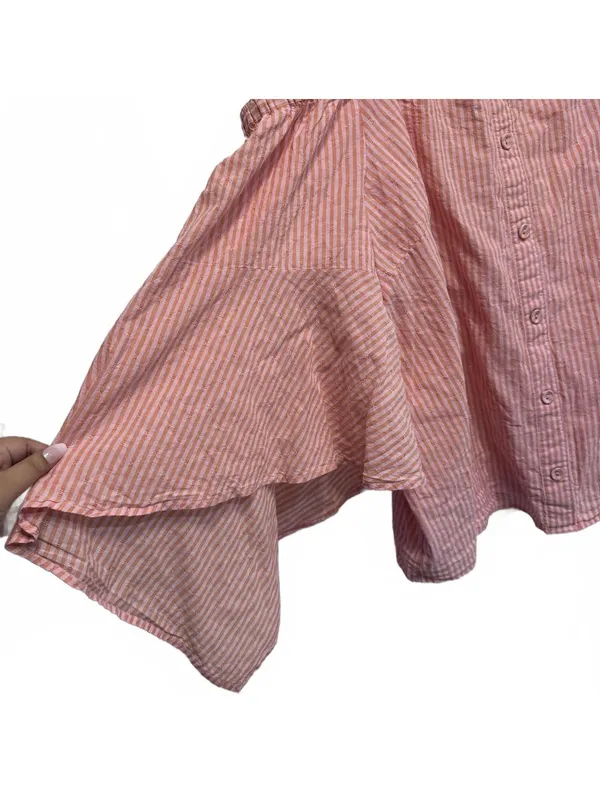 Lane Bryant Pink Orange Stripe Off Shoulder Flared Sleeve Blouse Plus Size 22/24 - Image 5