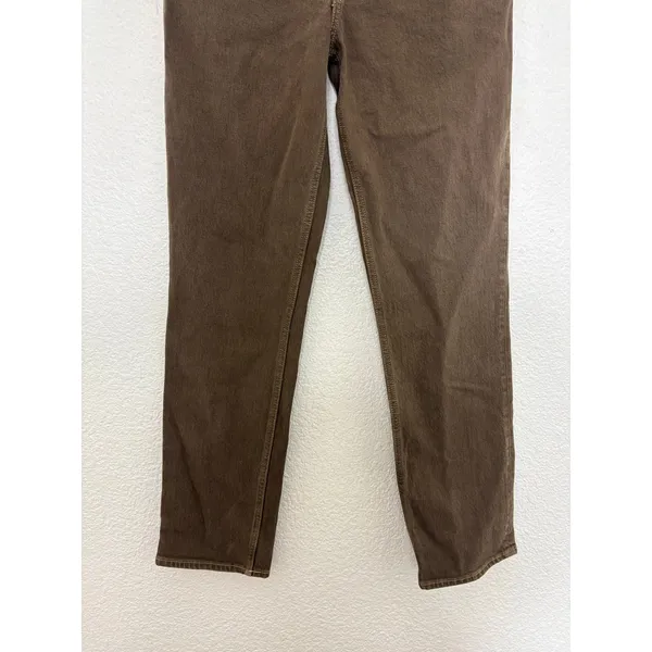 Abercrombie & Fitch Ultra High Rise 90s Straight Leg Jean Size 25 Washed Brown - Image 11
